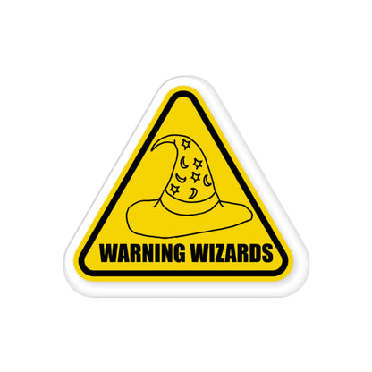 Warning Sign Wiz-Cut Stickers
