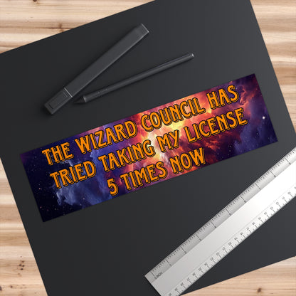 Wizard Council License Bumper Sticker