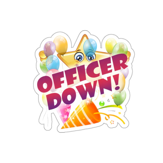 Officer down! Wiz-Cut Stickers